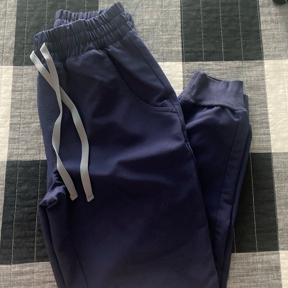 Figs High waisted XS/P Navy Jogger Pants with Drawstring